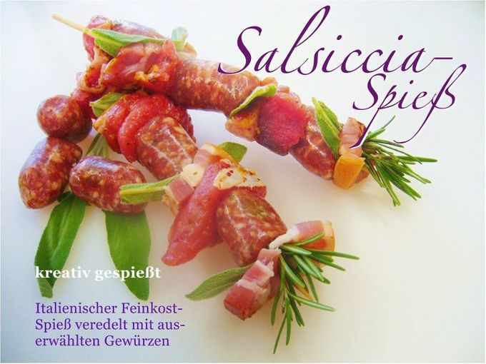 Auserlesene Italienische Bratwurst im Salsiccia-Spieß von der Spezialitäten Metzgerei Max in Hof !